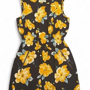 Speed Control Yellow and Black Sleeveless Sundress
